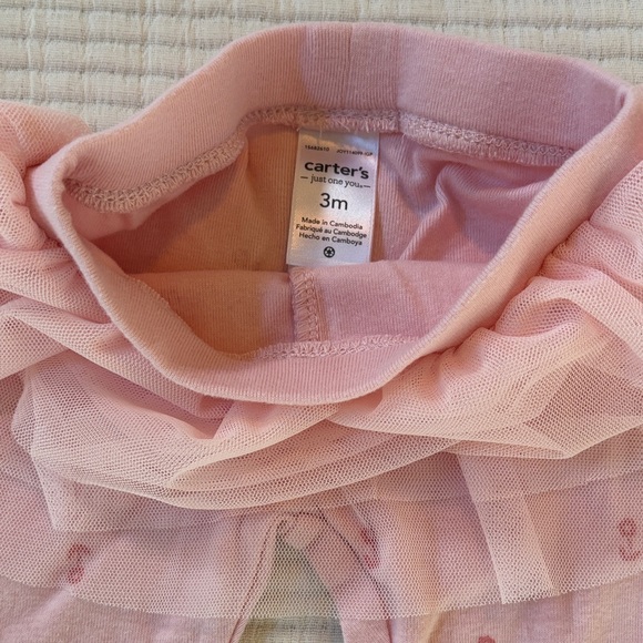 Carter’s Knitted Dress and Strawberry Print Onesie Outfit Bundle. Size 3 months - Picture 14 of 14